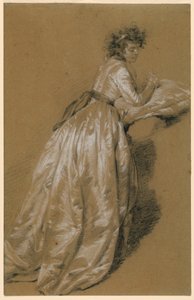 Standing Woman in a White Dress